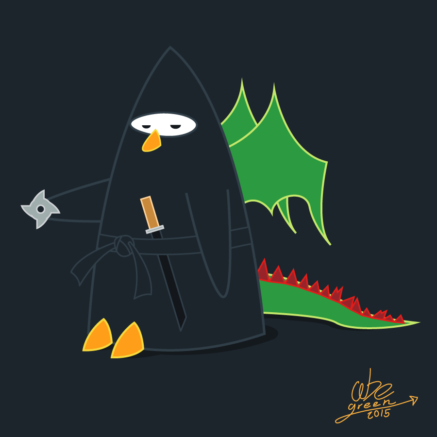 Pinguino-Dragon-Ninja